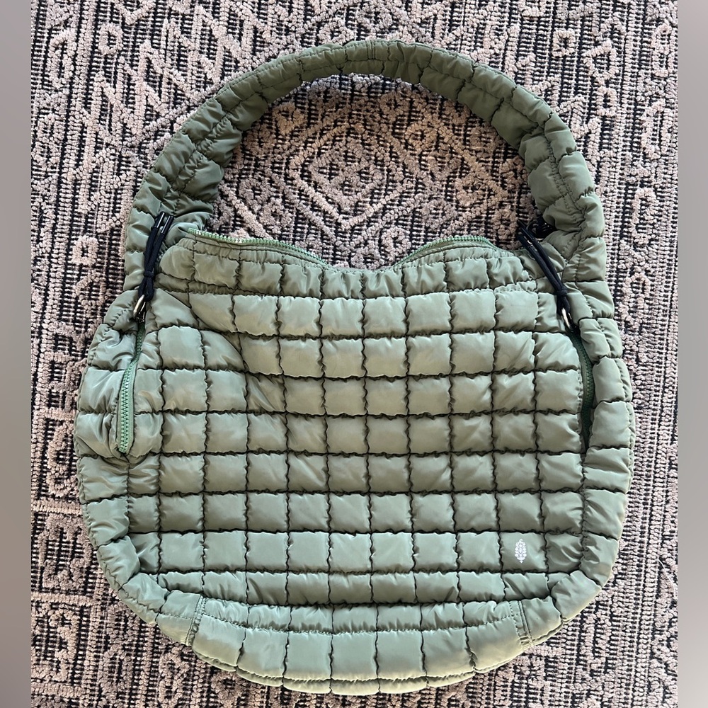 Free People Movement quilted carry all bag in Washed Sage, Like new